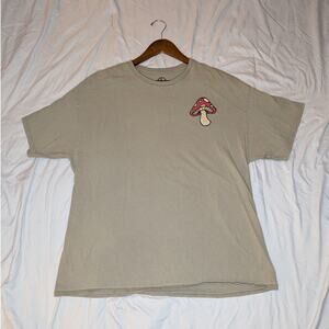 Peace of Mind Keep The Dream Alive Skull Mushroom Graphic T-Shirt Tan Men's XL
